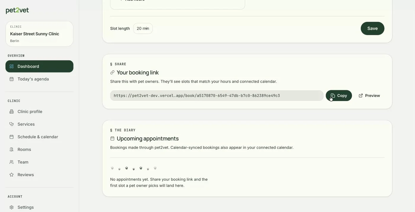Customers booking through your live page