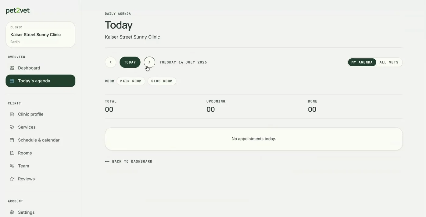 The appointment confirmed in your system