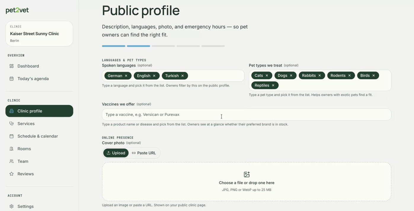 Customizing your clinic page