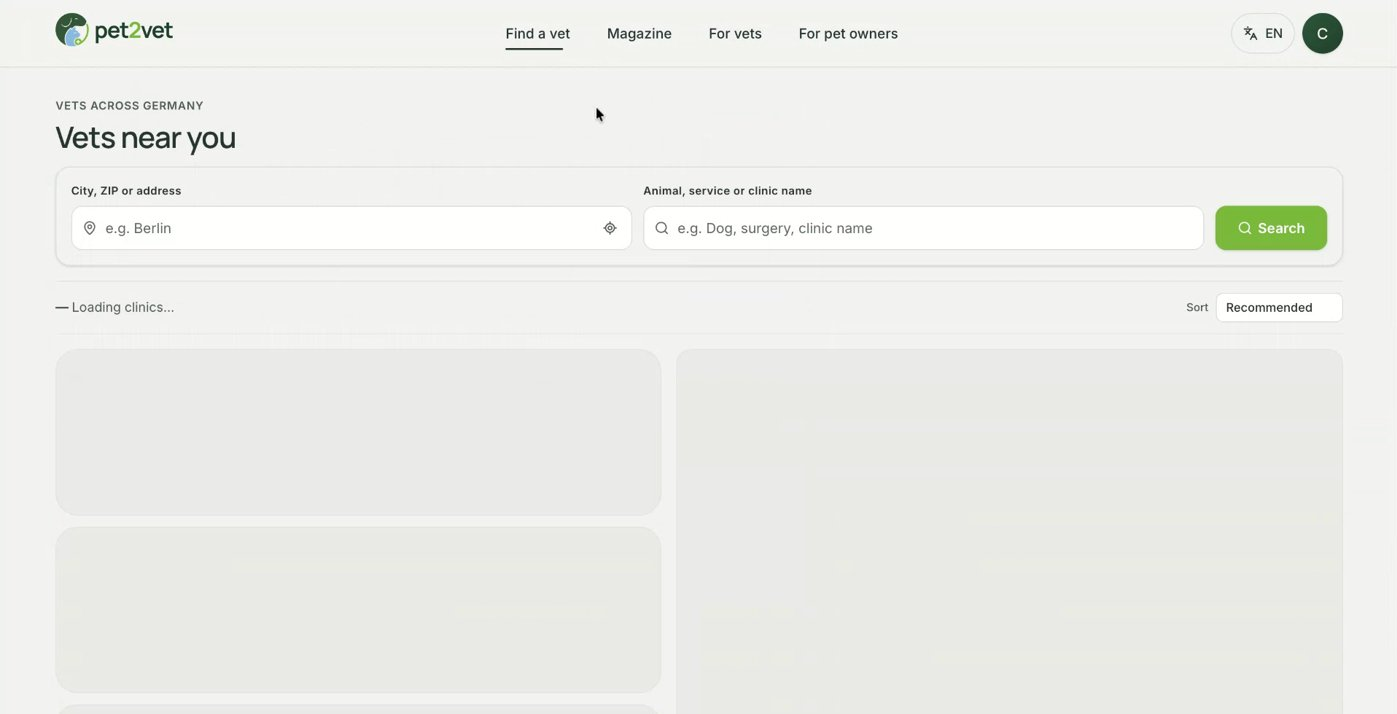 Discovering your clinic via Find a Vet