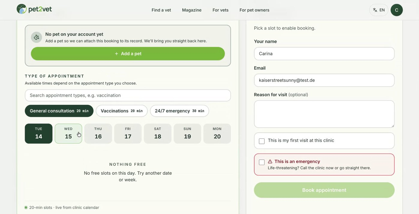 Your clinic profile as customers see it