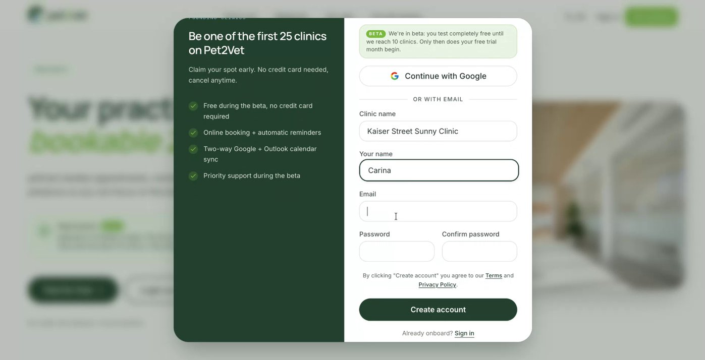 Setting a password for your account